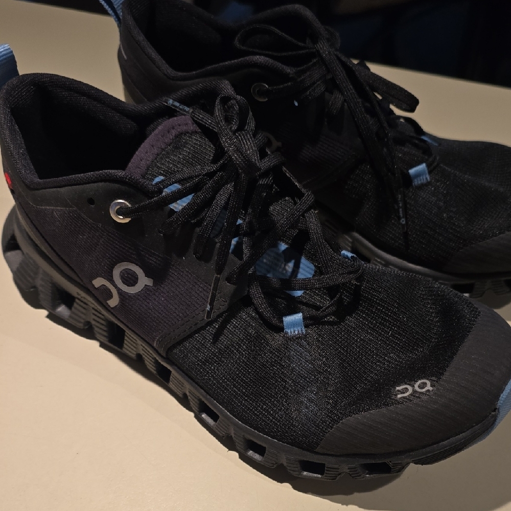 On Running Black and Blue Sneakers